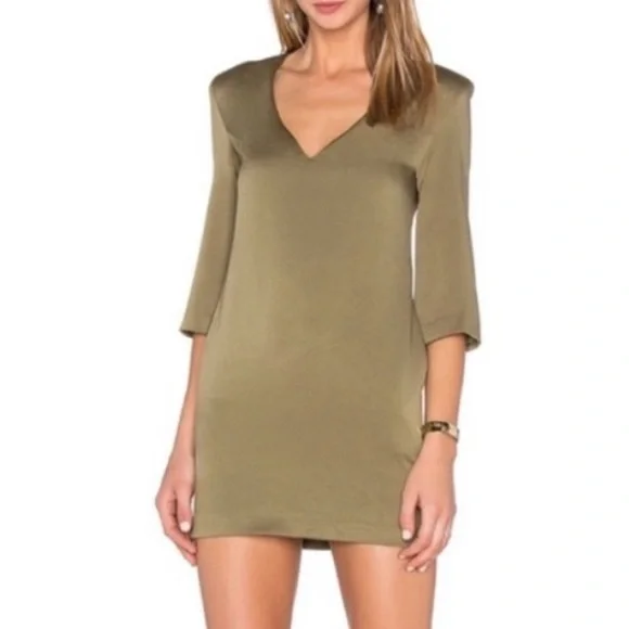 Elliatt Olive Mini Dress - Picture 1 of 6